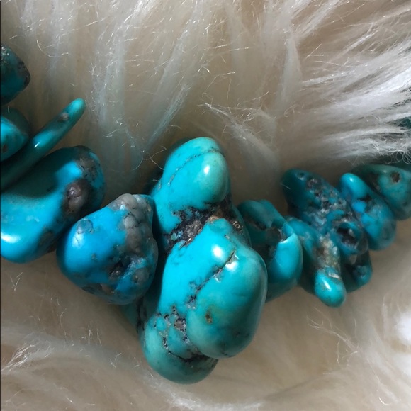 🤩Vintage OLD PAWN NATIVE AMERICAN INDIAN NUGGET TURQUOISE NECKLACE NAVAJO PEARL - Picture 6 of 16